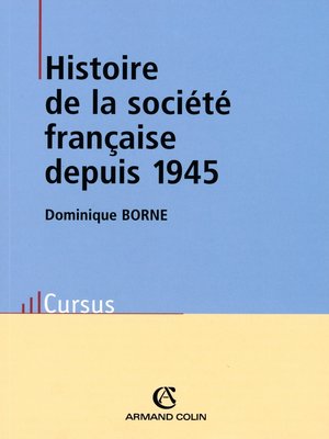 cover image of Histoire de la société française depuis 1945
